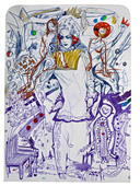 (E-E) Evgenij Kozlov "In rasendem" Grafik-Serie 64