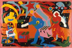 (E-E) Evgenij Kozlov: Love for Work’, orange, 1990
